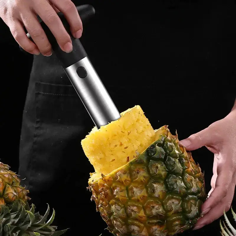 coupe-ananas 3 en 1 - épluche-ananas en acier inoxydable, va au